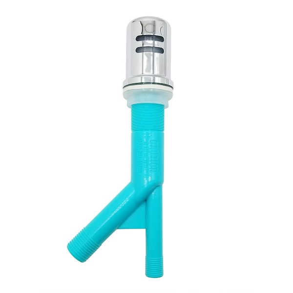 Thrifco Plumbing 5/8 Inch x 7/8 Inch Dishwasher Air Gap Body with Flanged / Skirted Chrome Cap 9401807 - main